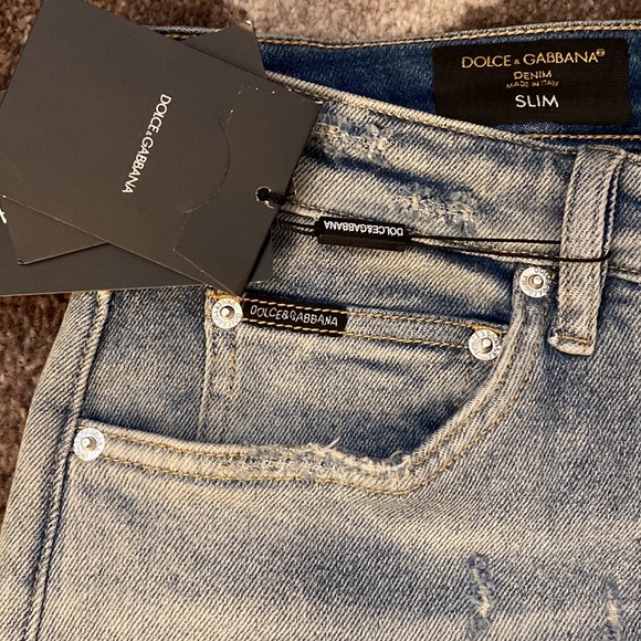 New D&G Fashion Peace & Love Slim Fit Jeans Size 34 ✌🏽 ❤️ - Picture 3 of 11